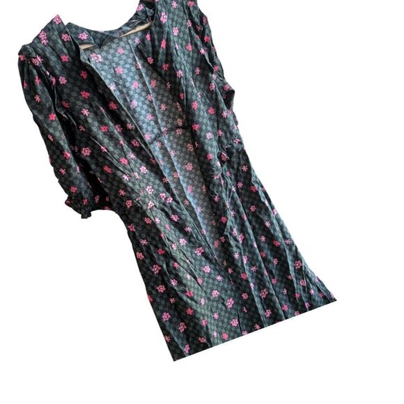 Nobody's Child LONDON Checkerboard Floral Midi Dress US6 EU38 - Picture 3 of 13